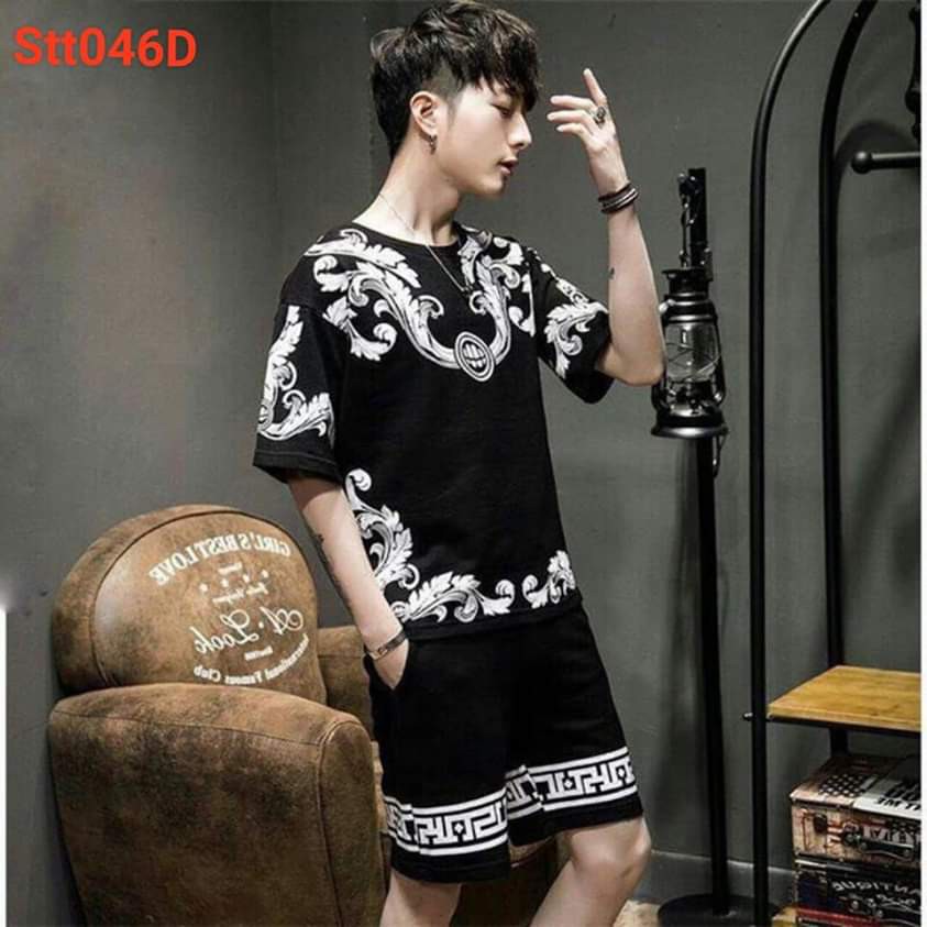 ⚡️  FREE SHIP 99K ⚡️  Bộ Thể Thao Nam COMBO QUẦN ÁO Nữ họa tiết hoa lá chất thun lưới mè mát nhẹ tập gym