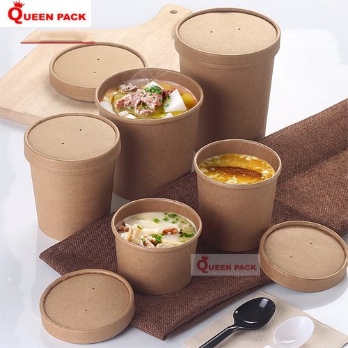 50 Tô giấy kraft+Nắp giấy | BigBuy360 - bigbuy360.vn