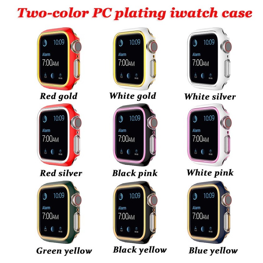 Khung Nhựa Cứng Nhiều Màu Cho Đồng Hồ Thông Minh Apple Watch Series 6 Se 5 4 3 2 1 44mm 40mm 38mm 42mm