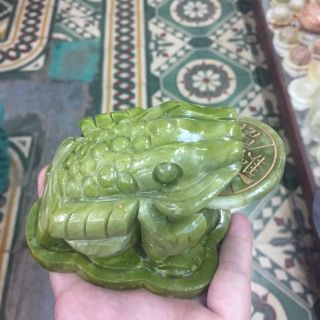 Thiềm thừ đá ngọc xanh size nhỏ (cóc ngậm tiền)