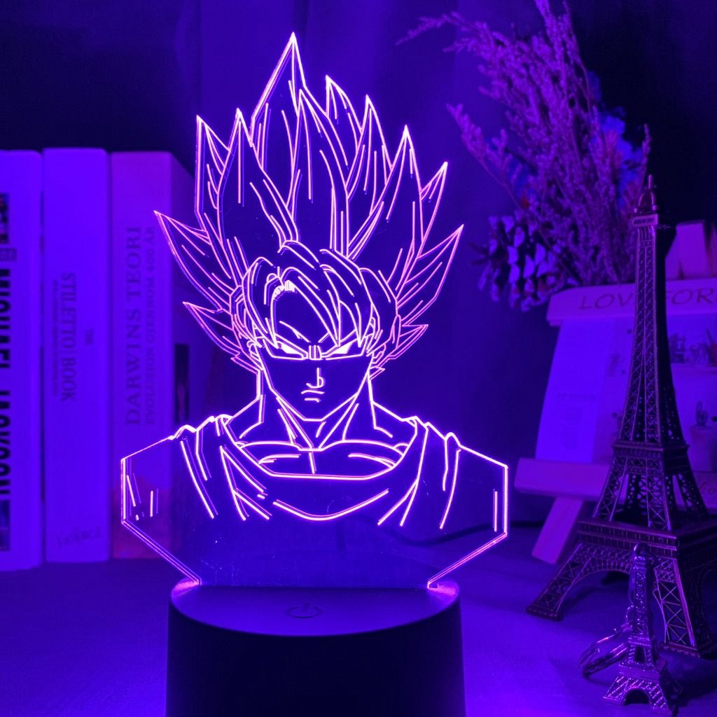 DRAGON BALL Đèn Led 3d Tạo Hình Goku Độc Đáo