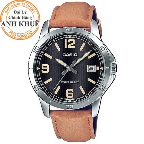 Đồng hồ nam dây da Casio Anh Khuê MTP-V004L-1B2UDF