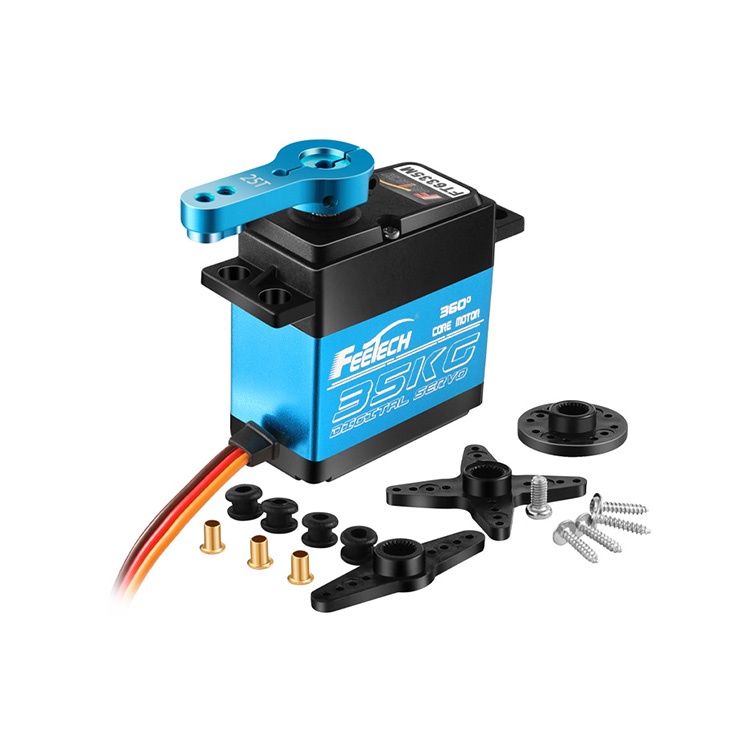 Động Cơ Servo 20KG 25KG 30kg 35kg 180 360 Độ Bằng Hợp Kim Nhôm Cho Xe Hơi Điều Khiển Từ Xa