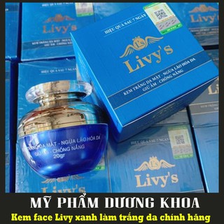 Kem Face Livy's Thái Lan chính hãng màu xanh trắng da - ngừa lão hoá -giữ ẩm- chống nắng CHÍNH HÃNG