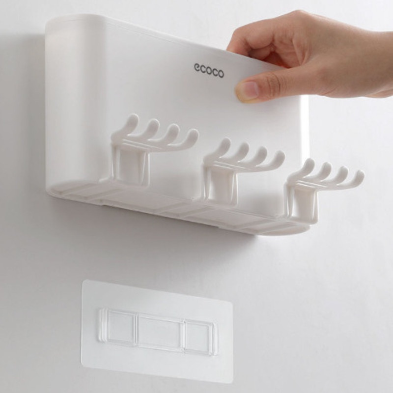 Giá Treo Bàn Chải Đánh Răng, Kệ Nhà Tắm Để Đồ Kèm 2 Cốc Ecoco 1924 Thông Minh Tiện Lợi Mẫu Mới Nhất