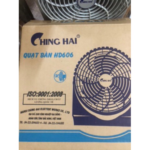 Quạt để bàn Chinghai HD606 2 tốc độ gió, sải cánh 230mm