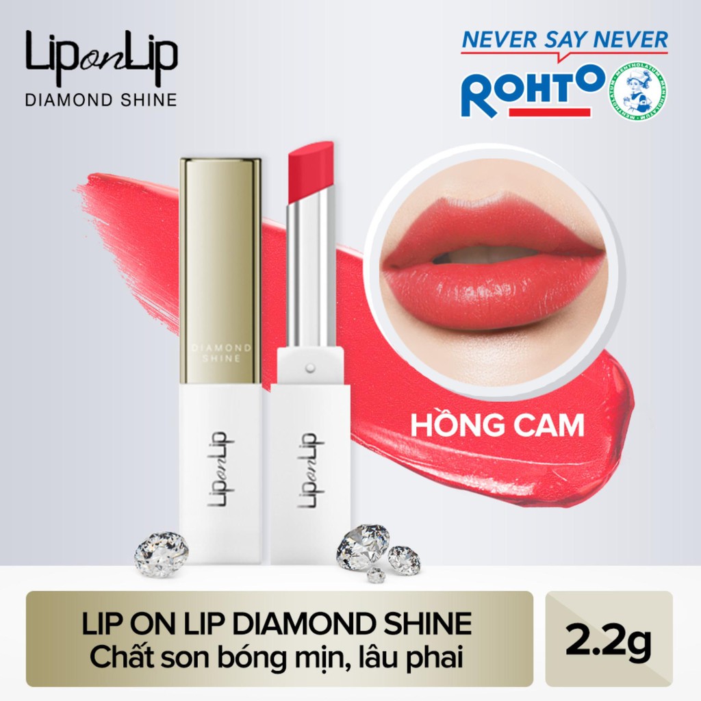Son Nhũ Trang Điểm Dưỡng Tối Ưu Lip On Lip Diamond Shine 2,2g FREESHIP Hàng Chính Hãng Mềm Môi Dưỡng Ẩm -HT133
