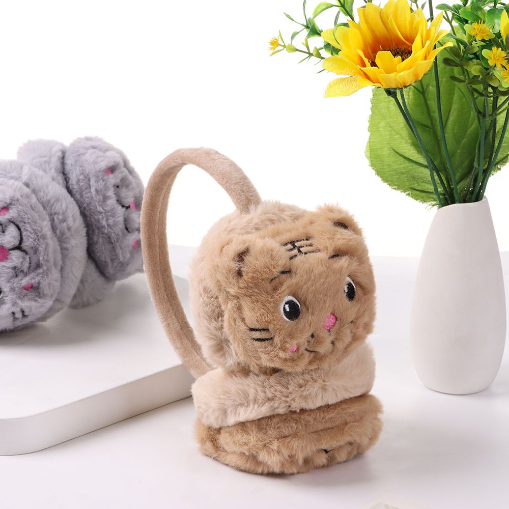 Đồ bịt tai giữ ấm bằng vải lông mềm mại họa tiết hoạt hình đáng yêu thoải mái cho cả nam và nữ