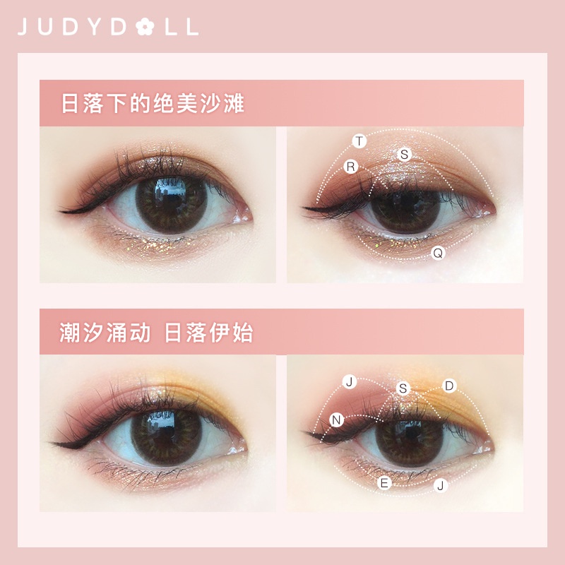 Bảng Phấn Mắt Judydoll 20 Màu Sắc Tông Cam/Lực Rỡ