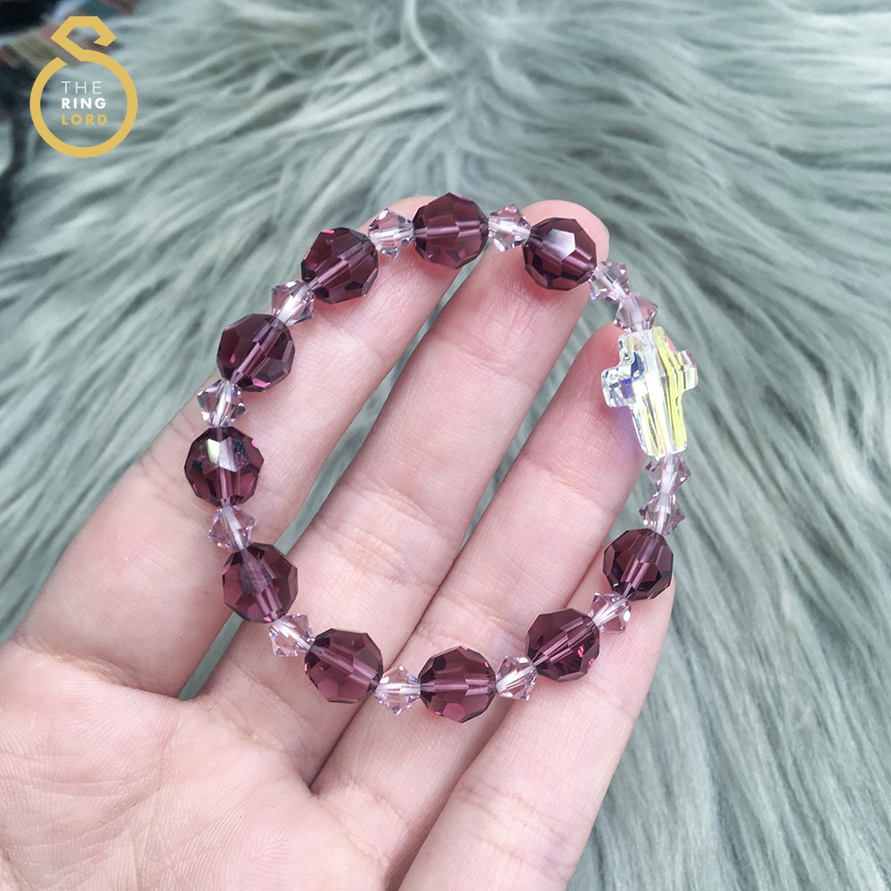 Vòng Chuỗi Mân Côi pha lê SWAROVSKI hạt 8mm - Bảo hành thay dây miễn phí | TheRingLord