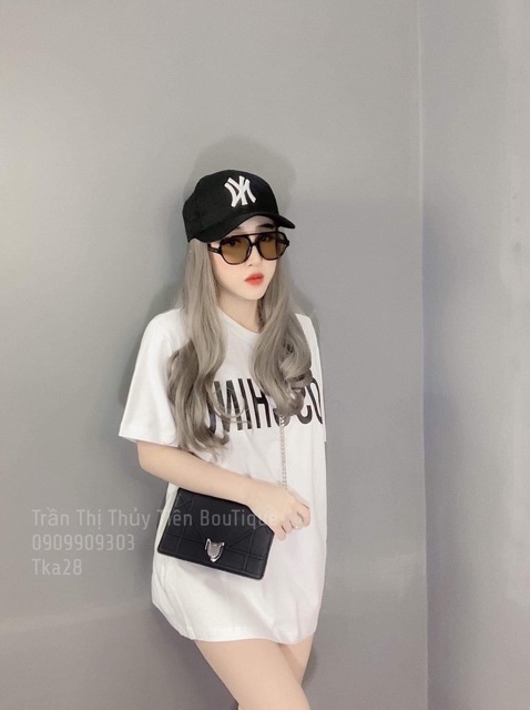 áo thun unisex form rộng in chữ đơn giản