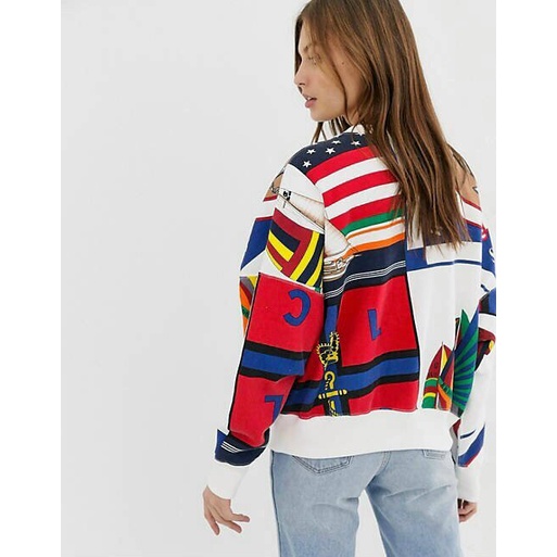 Áo Polo Hoodie Cổ Tròn Tay Dài Hoạ Tiết - 3388