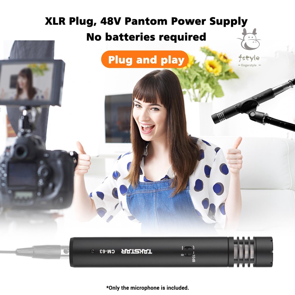 Micro Thu Âm Chuyên Nghiệp Takstar Cm-63 Xlr 48v