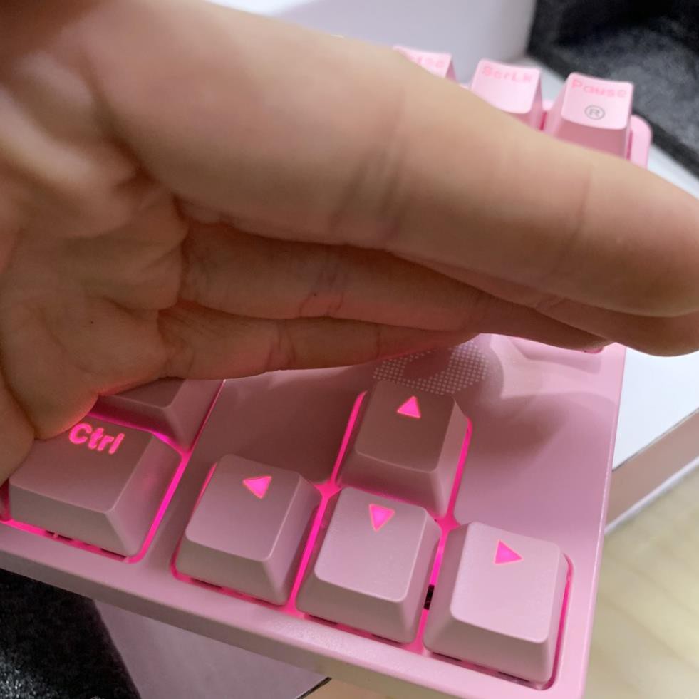 Bàn phím cơ Gaming DAREU EK87 PINK-WHITE