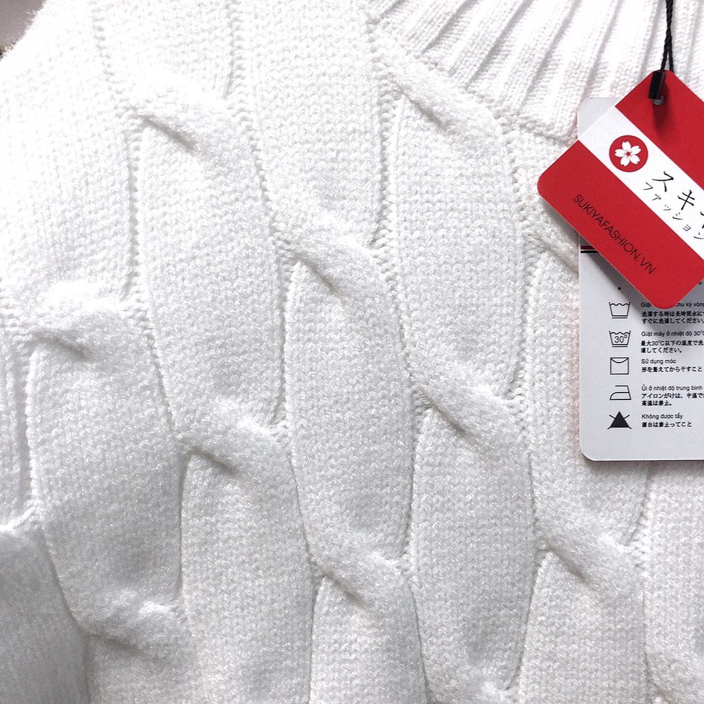 Áo Len Nữ Lắn Thừng SUKIYA Chất Liệu Len Lông Cừu Cao Cấp 100% Nhập Khẩu Mềm Mại AL09 | BigBuy360 - bigbuy360.vn