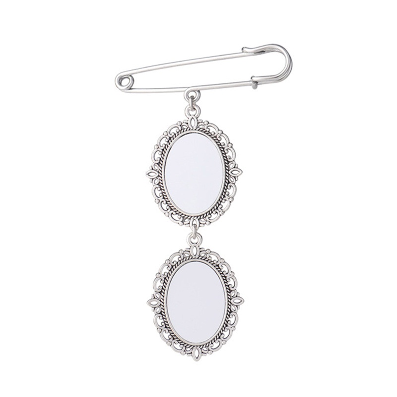 Mặt Dây Chuyền Bằng Nhôm Hình Oval Phối Ren Sang Trọng