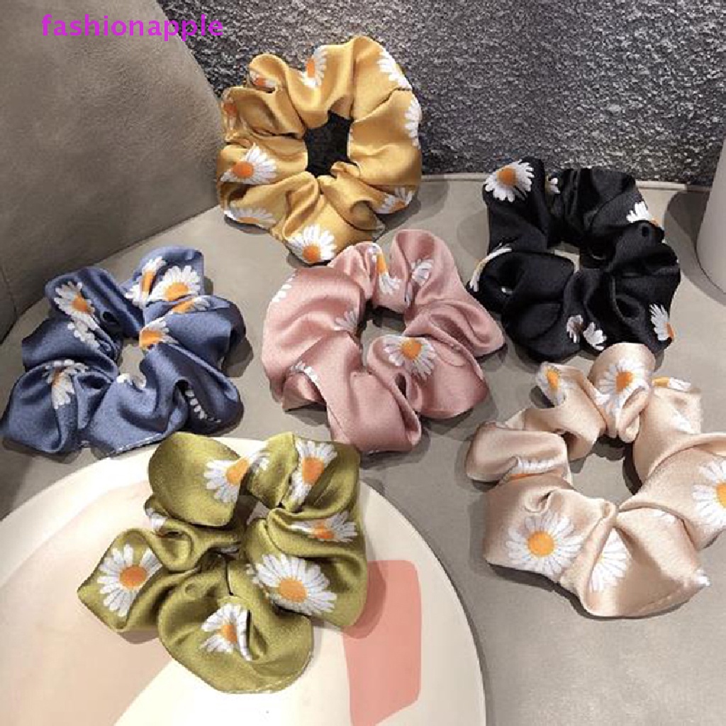 Dây Buộc Tóc Cao Su Co Giãn Đính Hoa Cúc Nhỏ Dễ Thương