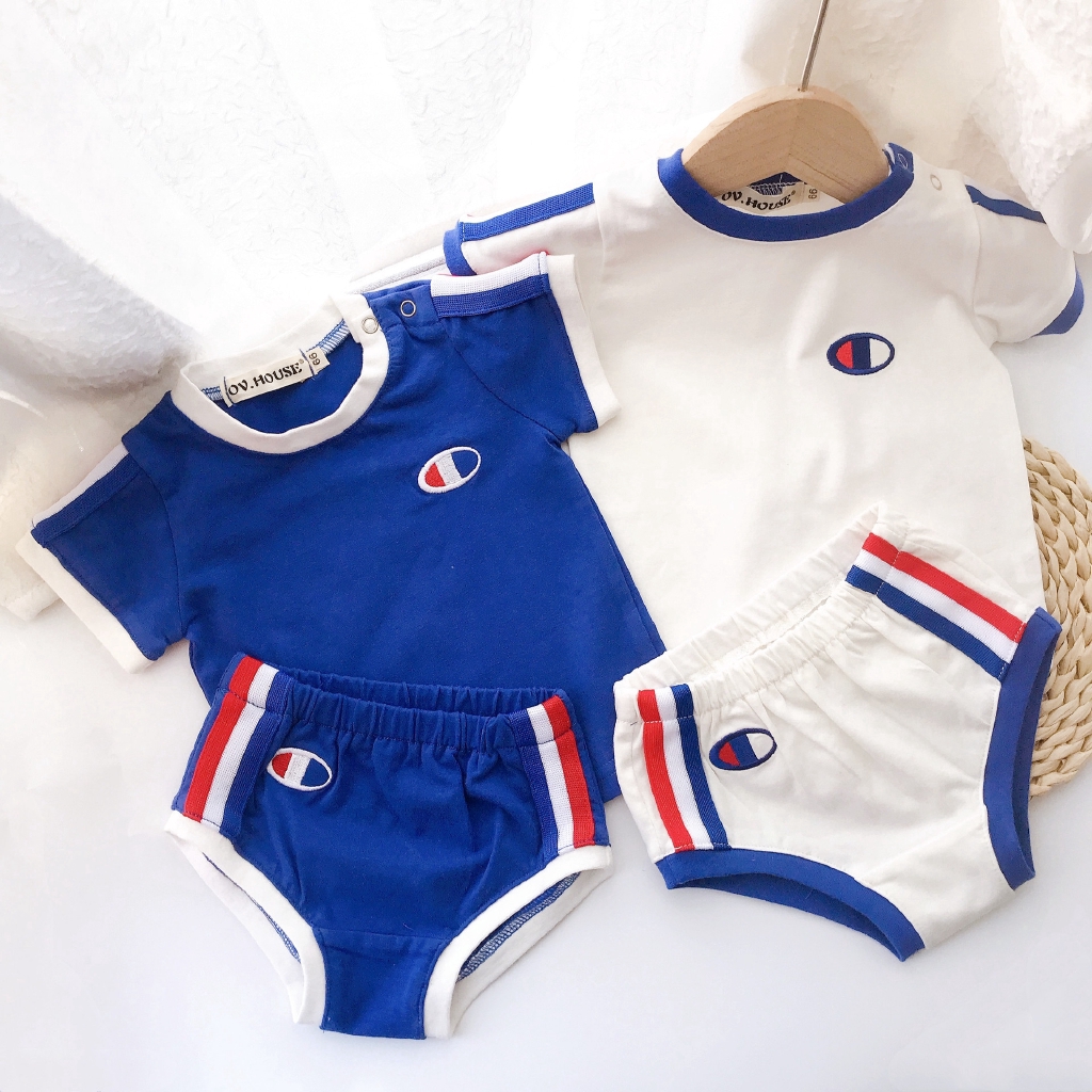 Ins Hot Sale Fashion Baby Short Sleeve T-shit+PP Pants