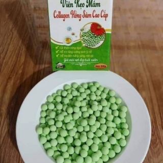 Viên kẹo mầm collagen hồng sâm