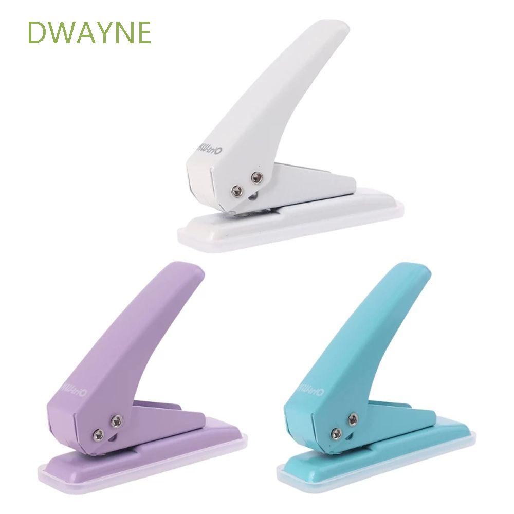 DWAYNE Portable Metal Hole Puncher Office Manual Puncher Hole Punch School Paper Cutter Solid color Stationery Offices Stationery Loose-Leaf 6mm Single Hole/Multicolor