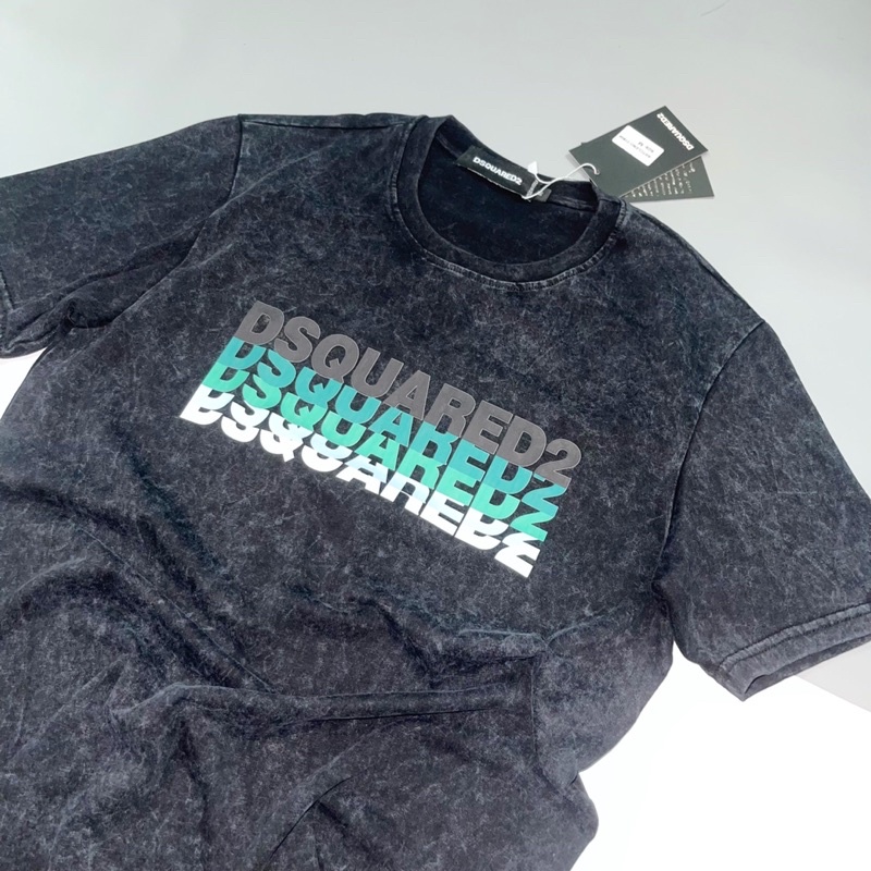 Áo phông loang DSQUARED2 form rộng đẹp- Áo thun tay lỡ Unisex nam nữ kiểu hàn quốc vải cotton HARI in hoạ tiết