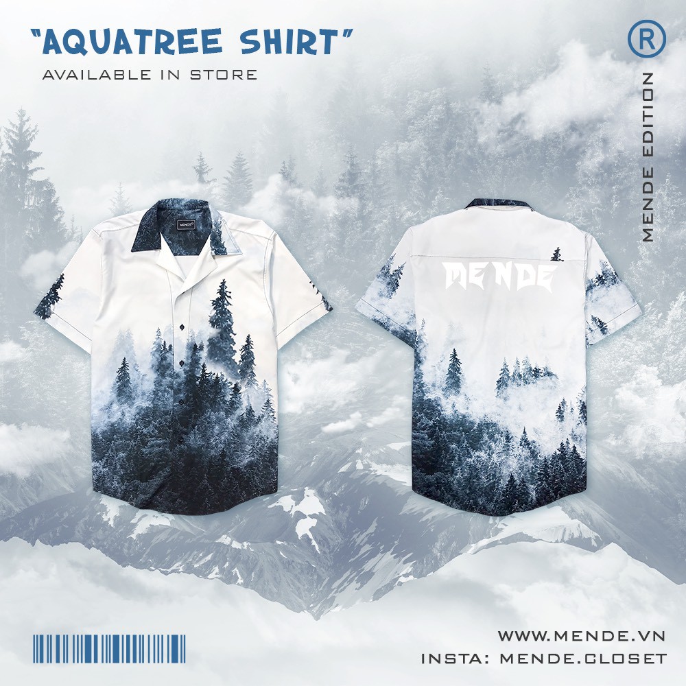 MENDE - Aqua Tree Shirt - áo sơ mi tay ngắn MENDE chính hãng | BigBuy360 - bigbuy360.vn