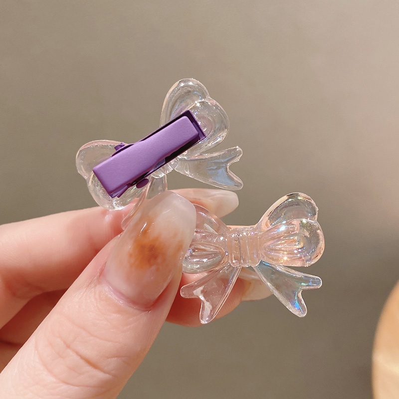 Kẹp Tóc Nơ Nhựa Acrylic Đáng Yêu Cho Bé Gái