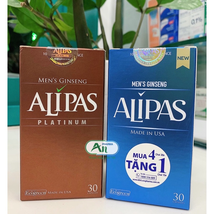 [CHÍNH HÃNG CÓ TÍCH ĐIỂM] Sâm Alipas - Tăng cường sinh lý nam -Hộp 30 viên