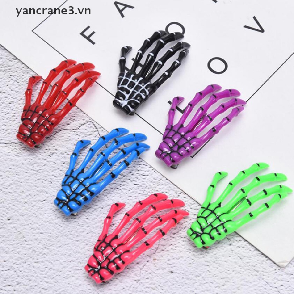 1 Kẹp Tóc Hình Xương Bàn Tay Hóa Trang Halloween