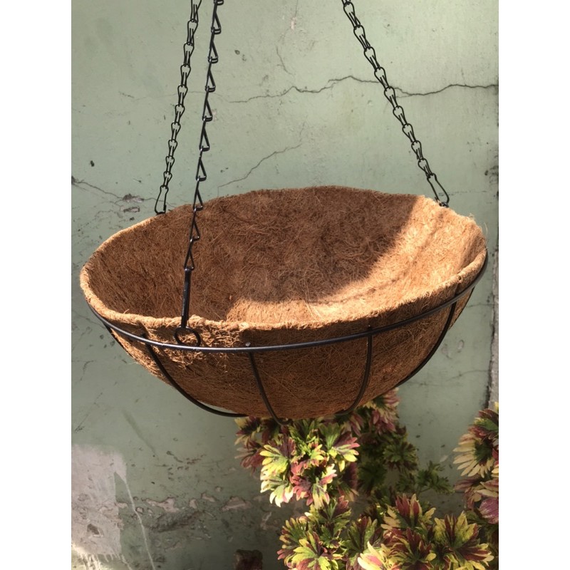 Chậu treo xơ dừa-chậu treo ban công nghệ thuật-đường kính 35cm