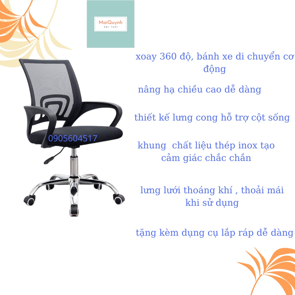 Ghế xoay văn phòng A5001 ghế làm việc văn phòng giá rẻ