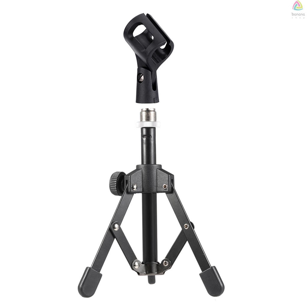 Giá Đỡ Micro Ba Chân Để Bàn Mini Bvn89 MS-12 Có Thể Điều Chỉnh Và Kẹp MC3 Dành Cho Họp / Podcasts