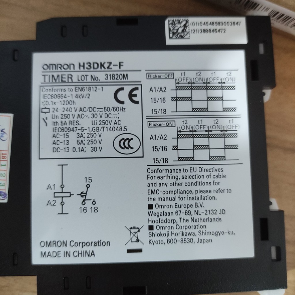 Timer Omron H3DKZ-F AC/DC24-240
