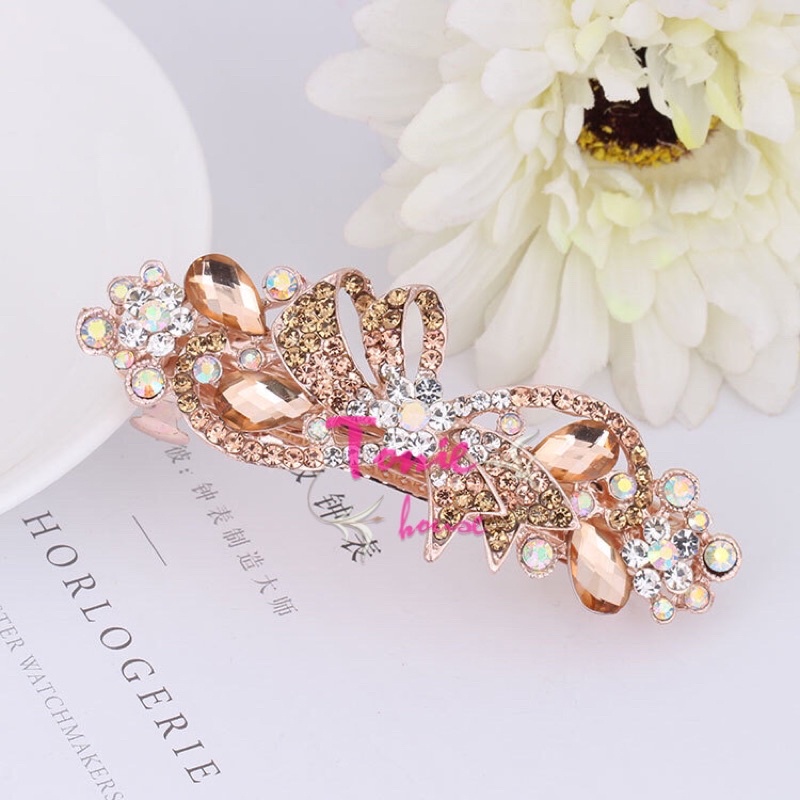 Kẹp đuôi tóc đá màu cao cấp cho nữ trung niên