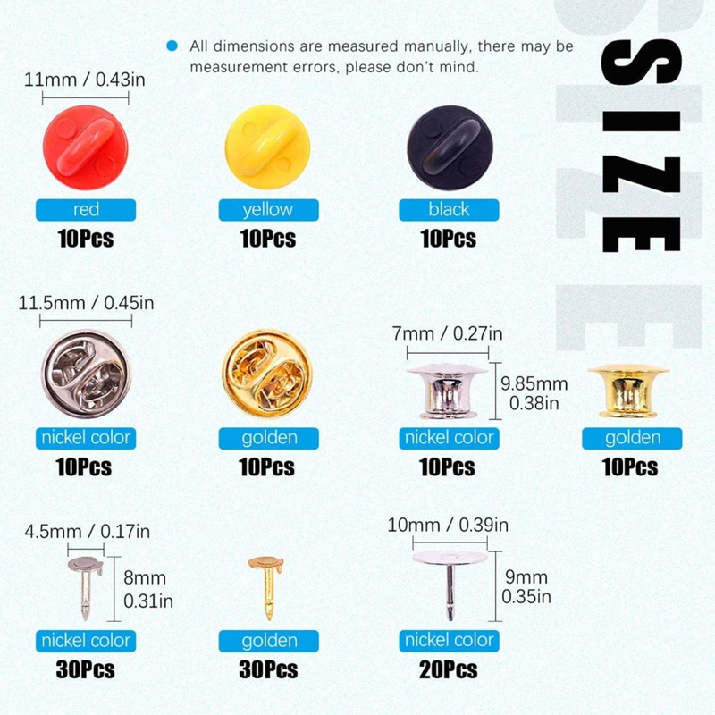 Sa Set 150 Ghim Bướm Sau Bằng Cao Su PVC Tiện Dụng