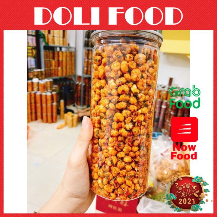 400gr Bắp Sấy Khô Bò Lá Chanh, Siêu Ngon, Siêu Giòn, hủ pet, Đồ ăn vặt Snack Food