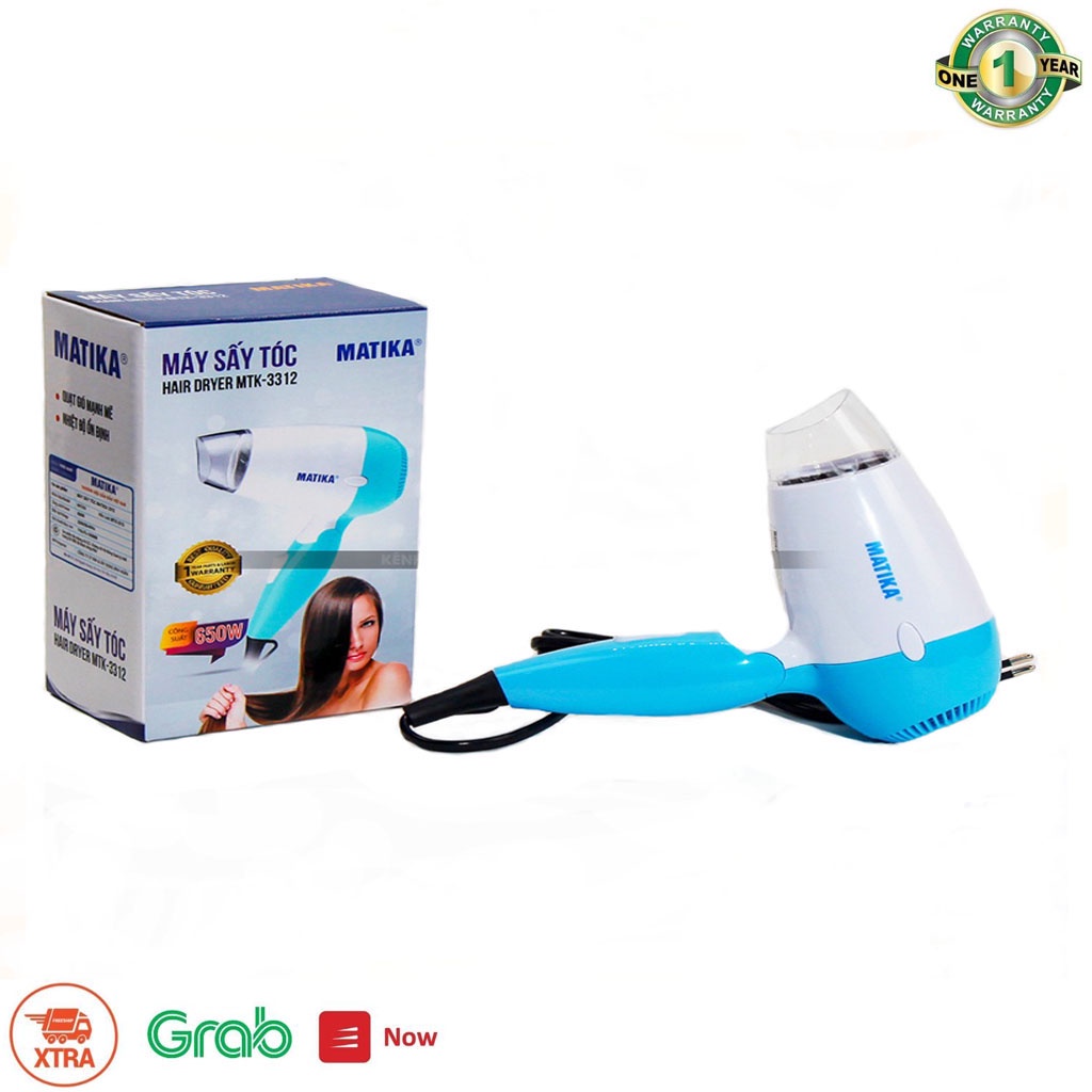 Máy Sấy Tóc Mini MATIKA 650W MTK-3312