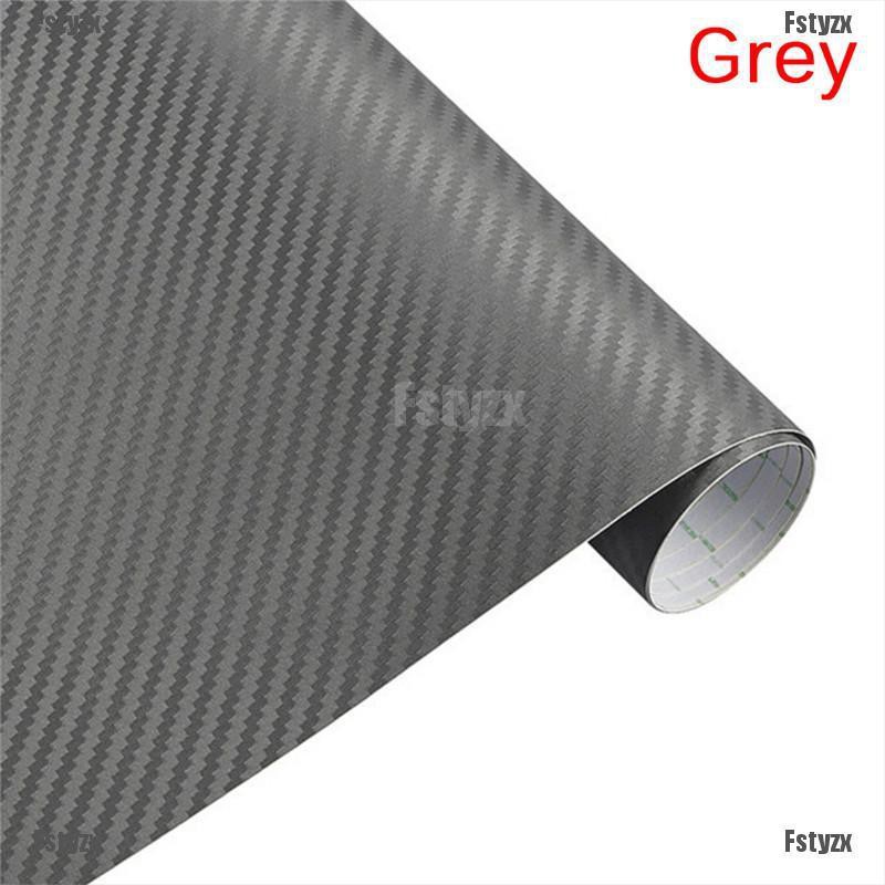 Fstyzx 3D Carbon Fiber Matte Vinyl Film Car Sheet Wrap Roll Sticker Decor Multi Sizes