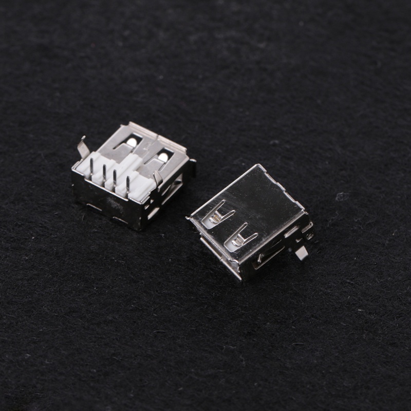 Set 10 Ổ Cắm USB 2.0 Type-A 4 Pin Góc Phải 90 Độ Tiện Dụng