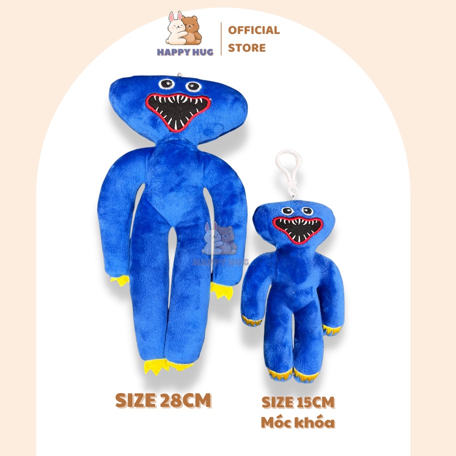 Huggy Wuggy Killy Willy nhân vật game Poppy Playtime size 28cm, móc khóa 15cm, gấu bông đáng yêu cho bé - Happy Hug