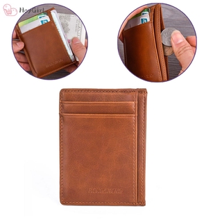 Men's Credit Card Holder ID Card Mini Wallet Hand Pocket Case Zipper Bag