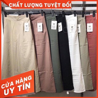 Quần đũi lụa ống xuông dài - ống rộng 1 nút- hình thật cuối cùng