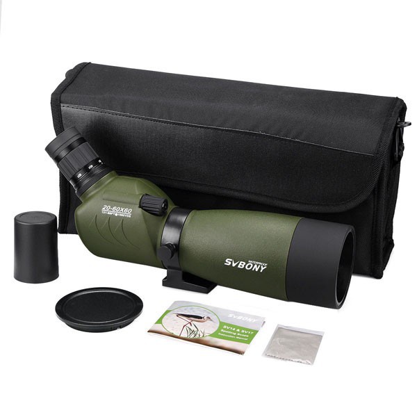 Svbony SV14  Spotting Scope 20-60x60/25-75x70 45-Degree Angled Zoom Telescope Water-resistant and Fogproof  FMC lens BAK4 Prism  monocular for sight seeing