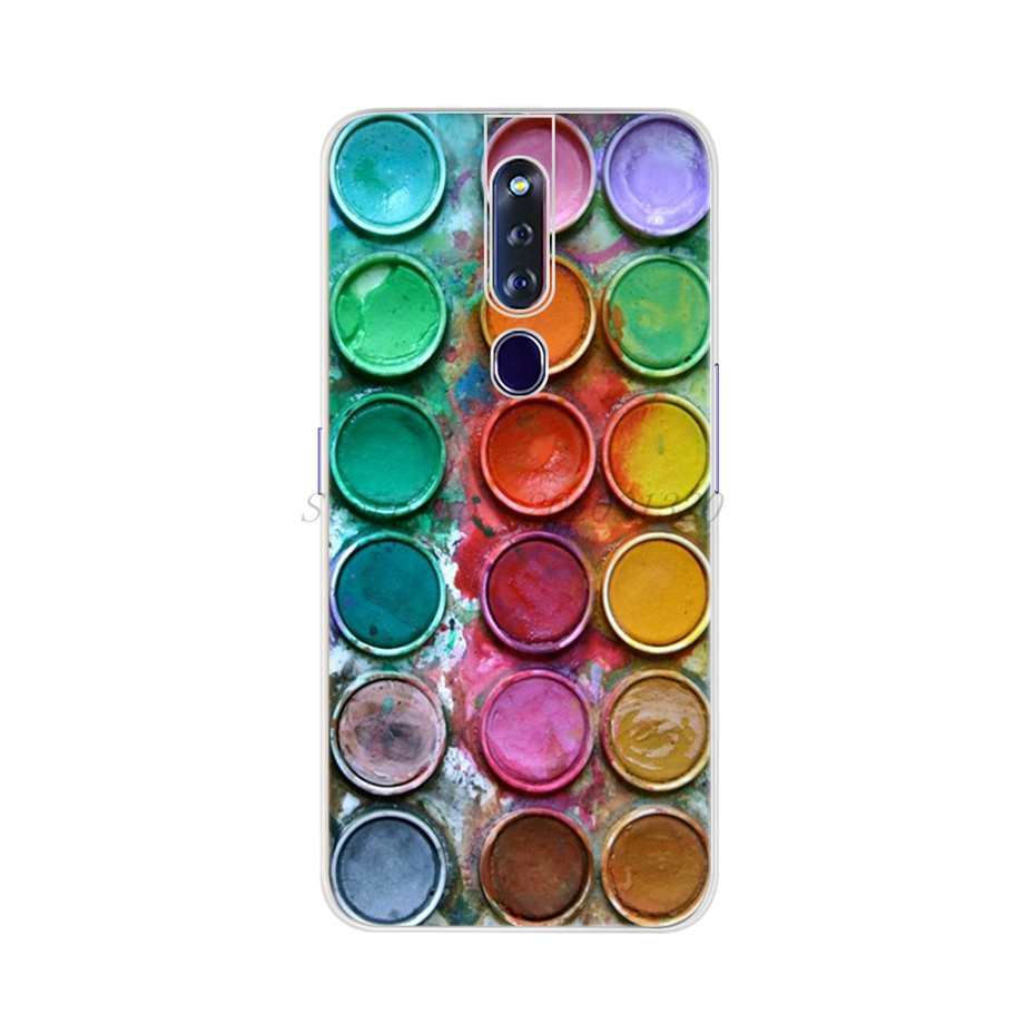 Ốp điện thoại TPU silicone mềm trong suốt in hình hoạt hình dễ thương cho OPPO F11 Pro F11