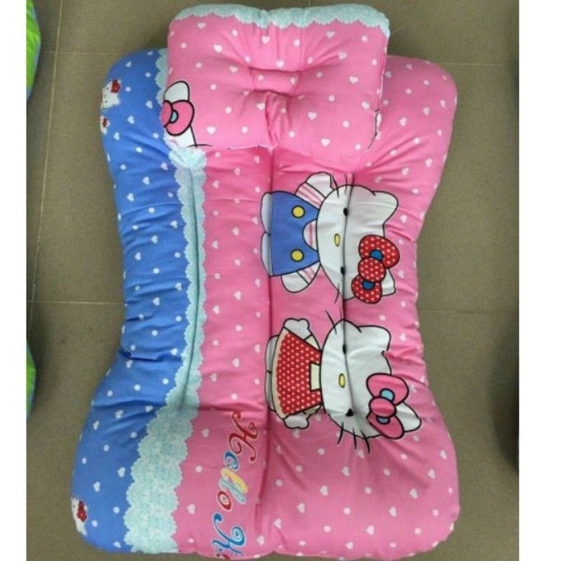 combo bộ nệm sơ sinh cho bé + mùng chụp cao cấp