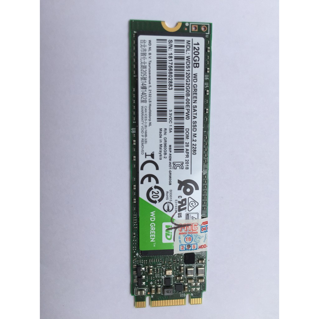 SSD 120GB WD M2 2280 Minh Thông/FPT/Vĩnh Xuân phân phối