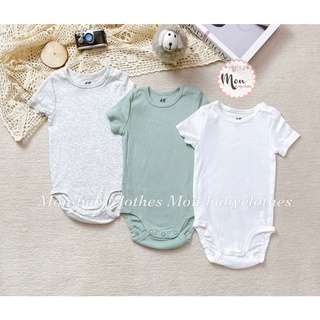 ÁO body chip cộc tay H.M trơn mềm mịn cho bé trai bé gái [ảnh thậ]