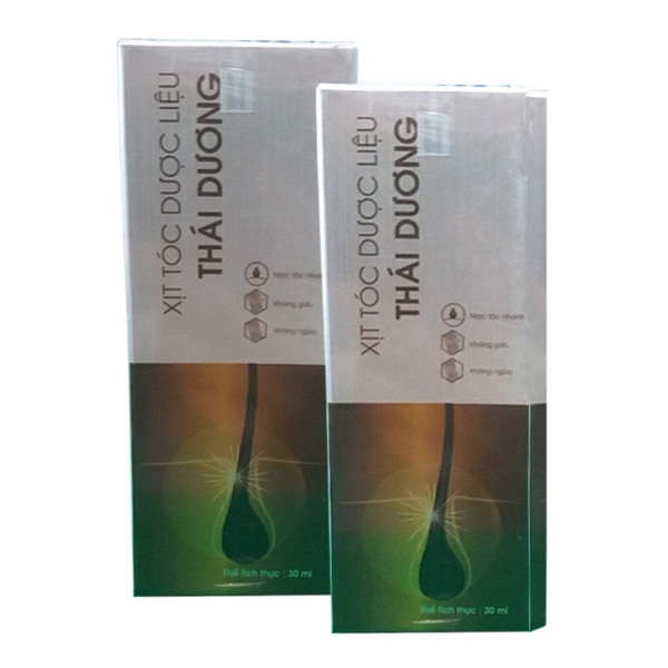 Xịt mọc tóc dược liệu Thái Dương chai 30ml. Giúp tóc mọc nhanh, ngừa gàu, bảo vệ da đầu phù hợp cả nam và nữ,