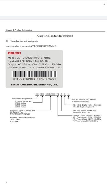 Biến tần Delixi mới, đầy đủ công suất
