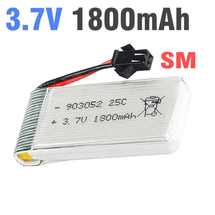 Pin sạc flycam 3.7v 1800mah cổng SM